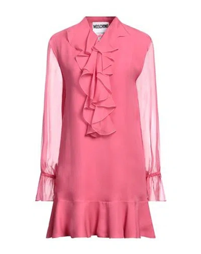 Moschino Woman Mini Dress Pink Size 10 Silk