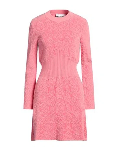 Moschino Woman Mini Dress Pink Size 6 Viscose, Polyamide, Elastane