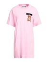 Moschino Mini Dress With Logo In Pink