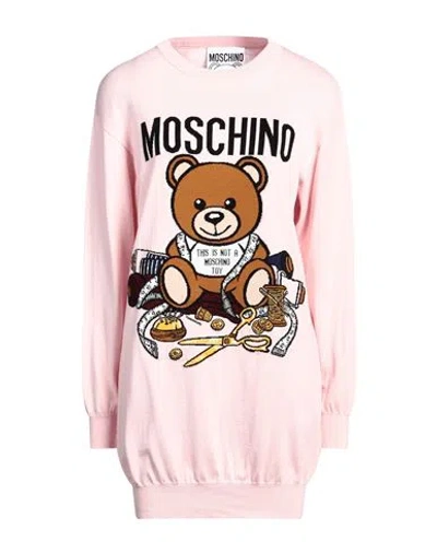 Moschino Woman Mini Dress Pink Size S Cotton, Polyamide, Elastane
