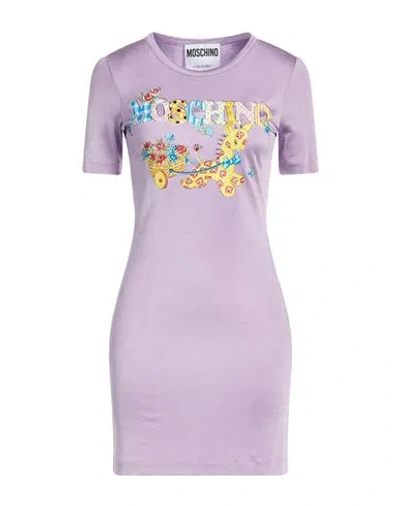 Moschino Woman Mini Dress Purple Size 2 Viscose, Elastane