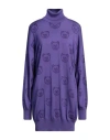 Moschino Virgin Wool Dress In Purple