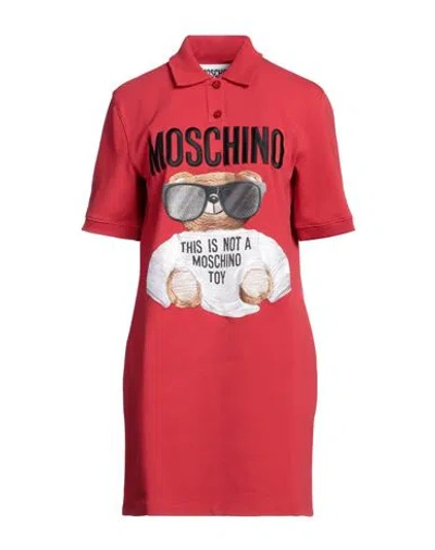 Moschino Woman Mini Dress Red Size 4 Cotton, Elastane
