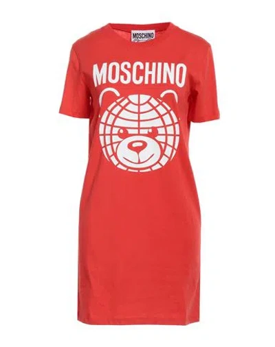 Moschino Woman Mini Dress Red Size 6 Organic Cotton