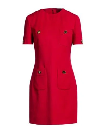 Moschino Woman Mini Dress Red Size 6 Virgin Wool