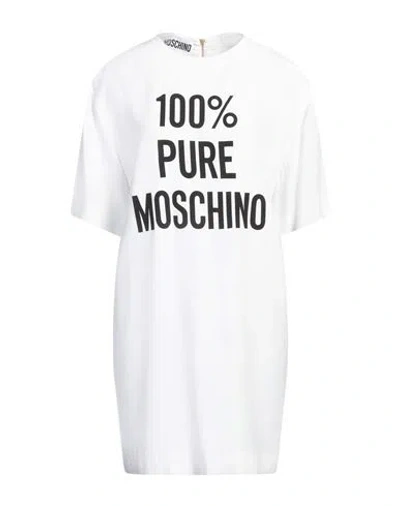 Moschino Woman Mini Dress White Size 14 Acetate, Viscose