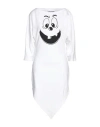 Moschino Woman Mini Dress White Size 10 Cotton, Elastane In White