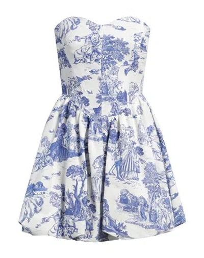 Moschino Woman Mini Dress White Size 10 Cotton, Viscose