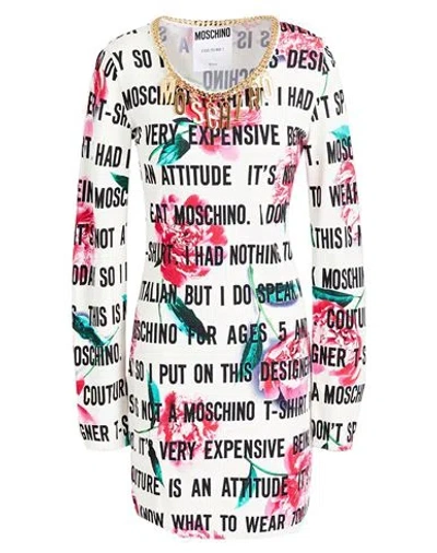 Moschino Woman Mini Dress White Size 10 Viscose, Polyester