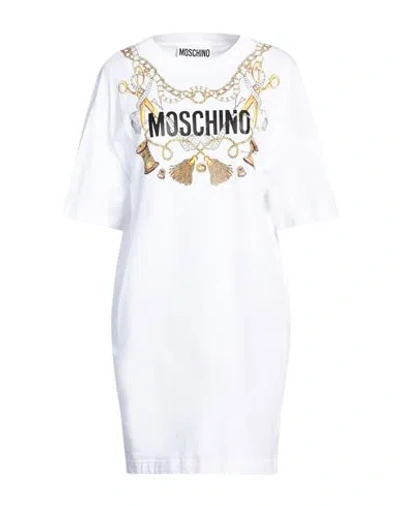 Moschino Woman Mini Dress White Size 6 Organic Cotton