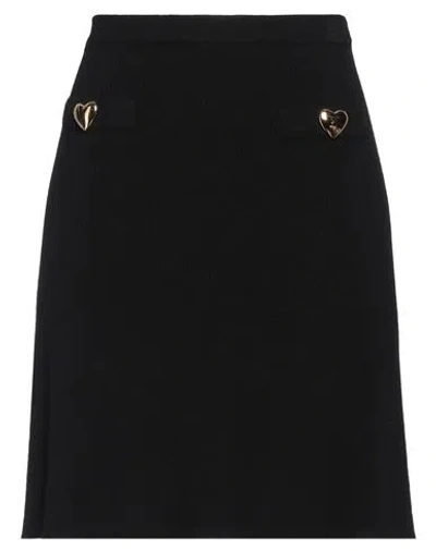 Moschino Woman Mini Skirt Black Size 14 Virgin Wool