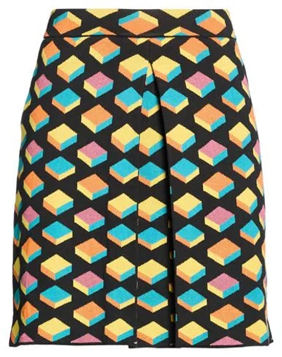 Moschino Woman Mini Skirt Black Size 6 Cotton
