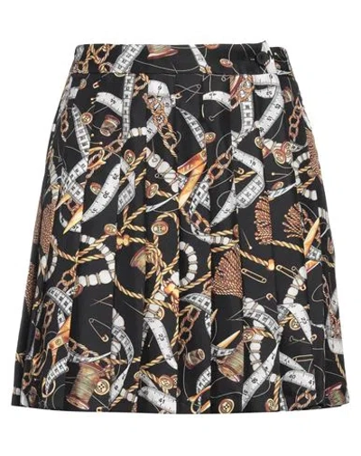 Moschino Woman Mini Skirt Black Size 8 Silk