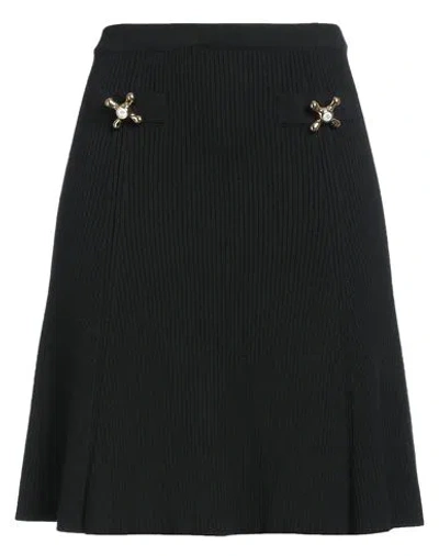 Moschino Woman Mini Skirt Black Size 6 Virgin Wool