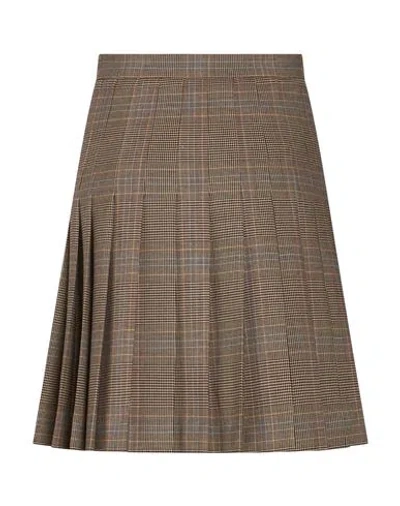 Moschino Woman Mini Skirt Brown Size 10 Polyester, Wool, Elastane