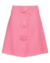 Moschino Woman Mini Skirt Fuchsia Size 12 Cotton In Pink