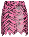 Moschino X The Flintstones Fuchsia Zebra Print Leather Skirt