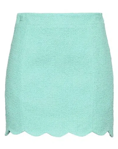 Moschino Woman Mini Skirt Green Size 8 Cotton, Polyamide