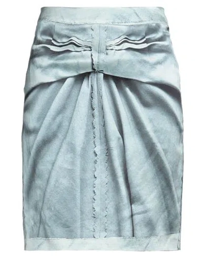 Moschino Woman Mini Skirt Light Blue Size 10 Cotton