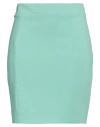 Moschino Woman Mini Skirt Light Green Size 10 Acetate, Elastane, Silk, Viscose