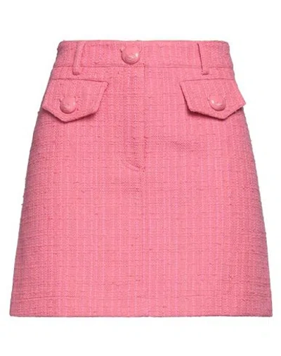 Moschino Woman Mini Skirt Pink Size 8 Cotton, Polyamide