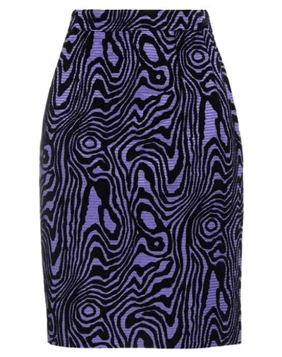 Moschino Woman Mini Skirt Purple Size 12 Cotton, Viscose