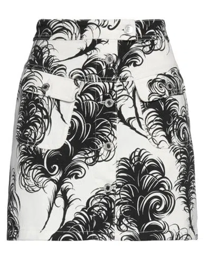 Moschino Woman Mini Skirt White Size 10 Cotton, Elastane