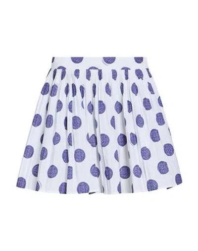 Moschino Woman Mini Skirt White Size 8 Cotton In Multi