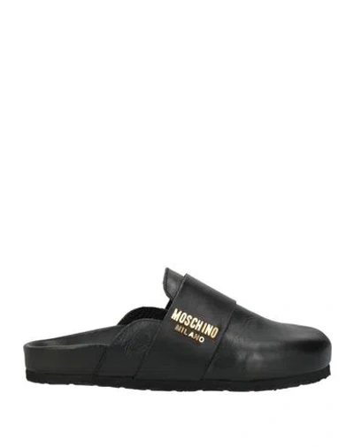 Moschino Woman Mules & Clogs Black Size 6 Leather
