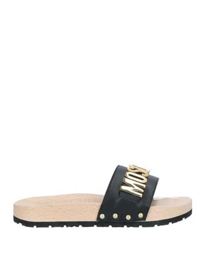 Moschino Woman Mules & Clogs Black Size 8 Calfskin