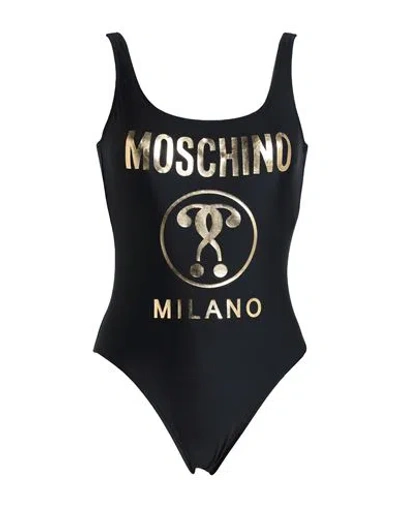 Moschino Woman One-piece Swimsuit Black Size 12 Polyamide, Elastane