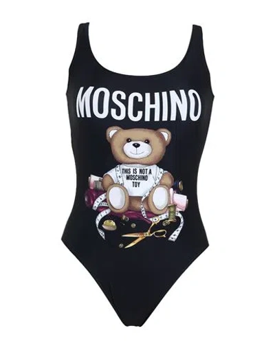 Moschino Woman One-piece Swimsuit Black Size 10 Polyester, Elastane