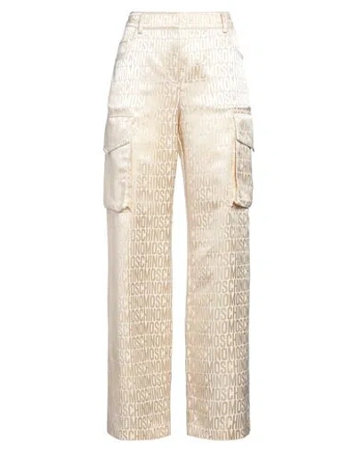 Moschino Woman Pants Cream Size 4 Viscose, Cotton In White