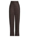 Moschino Woman Pants Dark Brown Size 6 Silk In Brown