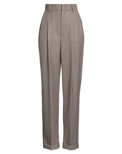 MOSCHINO MOSCHINO WOMAN PANTS DARK BROWN SIZE 8 VIRGIN WOOL