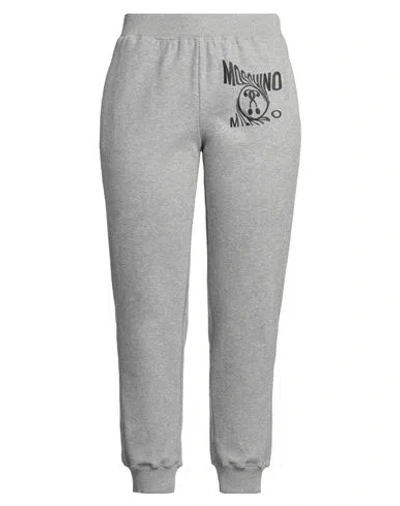 Moschino Woman Pants Grey Size 12 Cotton, Polyamide, Elastane
