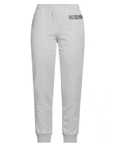 Moschino Woman Pants Light Grey Size 8 Cotton