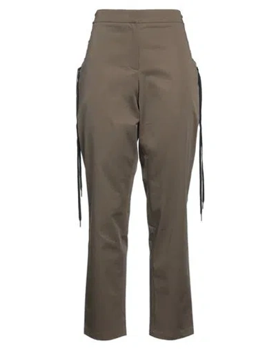 Moschino Woman Pants Military Green Size 10 Cotton