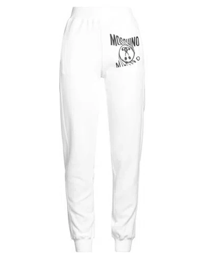 Moschino Woman Pants Off White Size 4 Cotton, Polyamide, Elastane