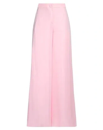 Moschino Woman Pants Pink Size 6 Acetate, Elastane, Silk