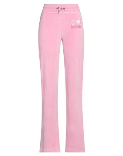Moschino Woman Pants Pink Size M Cotton, Polyester, Elastane