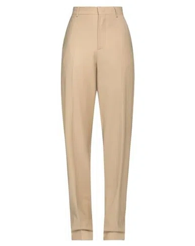 Moschino Woman Pants Sand Size 4 Viscose, Virgin Wool, Elastane In Beige