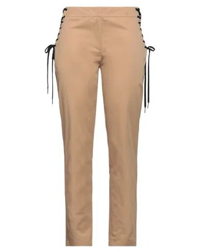 Moschino Woman Pants Sand Size 6 Cotton In Beige