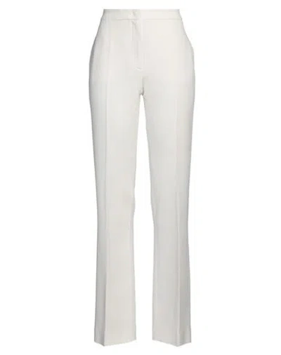 Moschino Woman Pants White Size 10 Viscose, Wool, Elastane