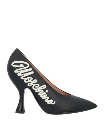 Moschino Woman Pumps Black Size 5 Calfskin