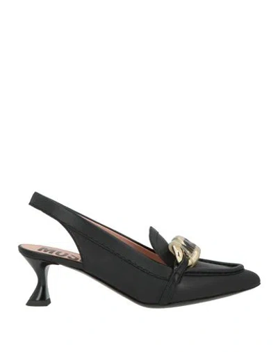 Moschino Woman Pumps Black Size 7 Leather
