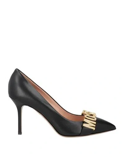 Moschino Woman Pumps Black Size 8 Leather