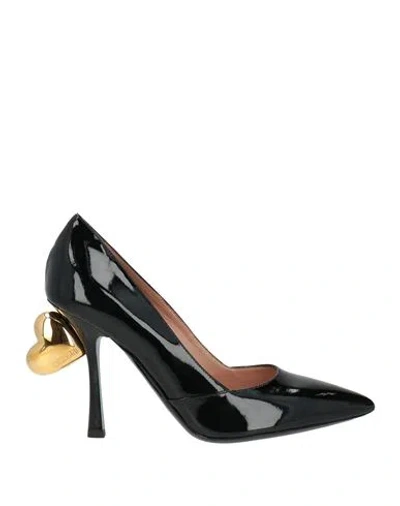 Moschino Woman Pumps Black Size 8 Leather