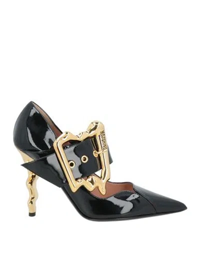 Moschino Woman Pumps Black Size 8 Leather
