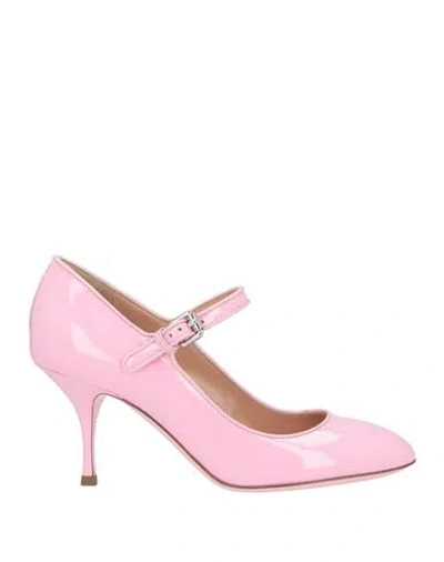 Moschino Woman Pumps Pink Size 8 Leather
